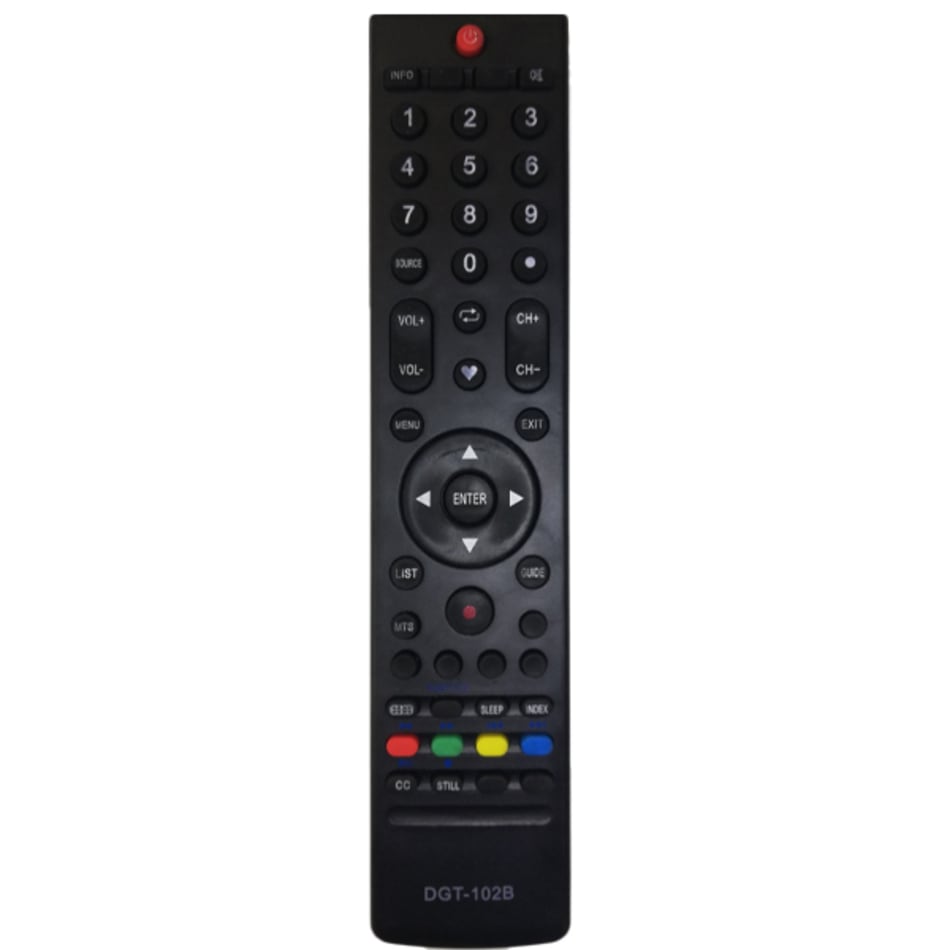 Control Remoto Dgt-102B Compatible Con Tv Antigua Nex Negro