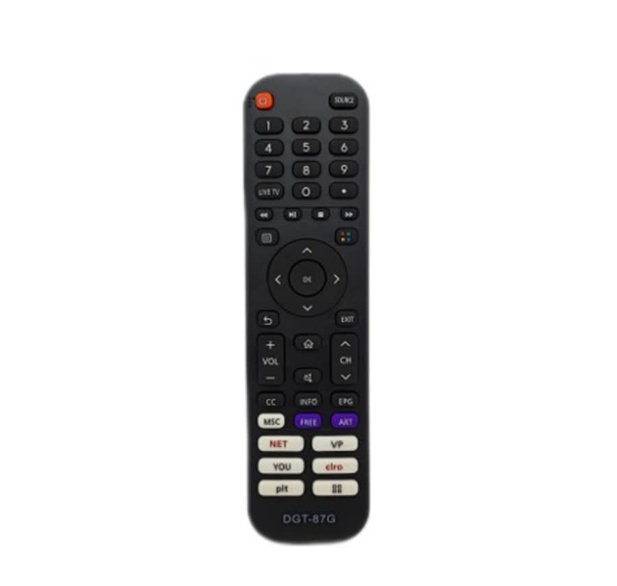 Control Remoto Compatible Con Smart Tv Hisense Y Master-G Dgt-87G Negro