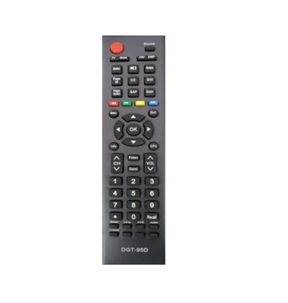 Control Remoto Compatible Con Tv Antigua Hisense Dgt-95D Negro