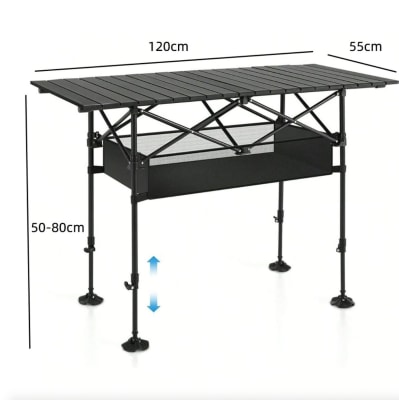 Mesa de Metal Plegable rectangular
