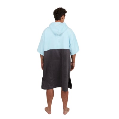 Poncho Terry Celeste Negro