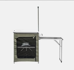 Mesa Plegable con tabla de corte y alacena