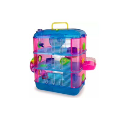 JAULA 3 PISO ACRILICO HÁMSTER RUSO/CHINO