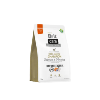 BRIT CARE PERRO ADULTO SHOW CHAMPIONG SALMON &  HERRING HYPOALLERGENIC 3KG.