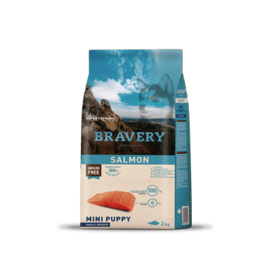 BRAVERY MINI PUPPY SALMON 2 KG