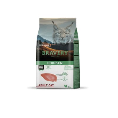 BRAVERY  POLLO GATO  ADULTO 2 KG