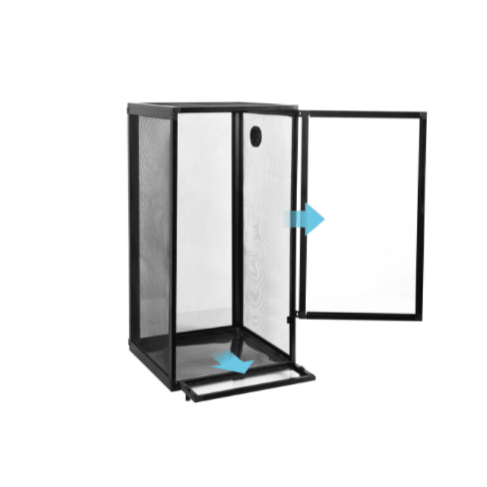 TERRARIO DE MALLA CON PUERTAS ACRILICAS DELANTERAS 30X30X452