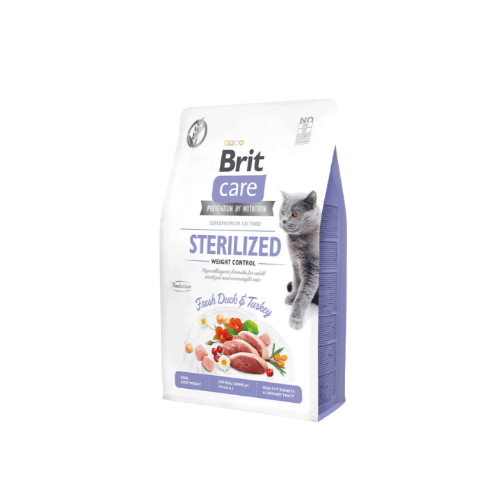 BRIT CARE GATO ESTERILIZADO SABOR (PATO Y PAVO) 2KG1