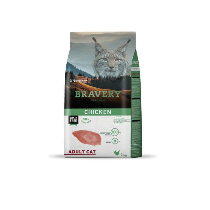 BRAVERY  POLLO GATO  ADULTO 2 KG1