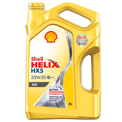 SHELL HELIX HX5 20W-50 GAS 4L1