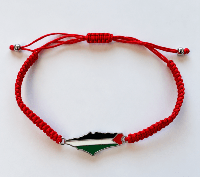 Pulsera mapa palestina - roja1