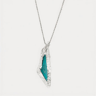 Collar mini mapa Palestina Turquesa1