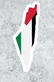 Sticker mapa bandera palestina1