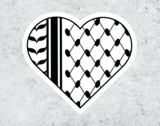 Sticker corazón Kheffiyeh1