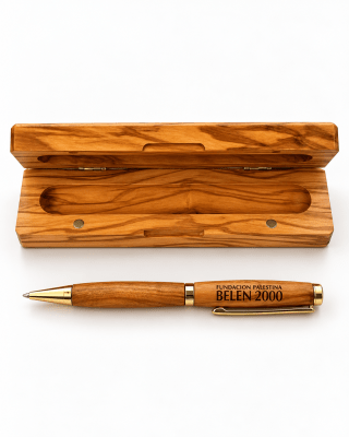 Set caja con lápiz madera de olivo1