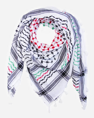 Keffiyeh Tricolor Hirbawi - sin franjas negras1