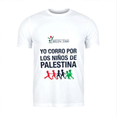 Polera Yo Corro por los niños de Palestina Hombre2