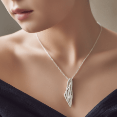 Collar mapa palestina Plateado