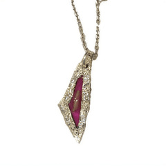 Collar mini mapa Palestina Rosado