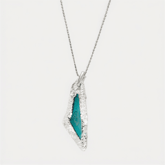Collar mini mapa Palestina Turquesa
