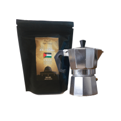 Café por Palestina + Cafetera