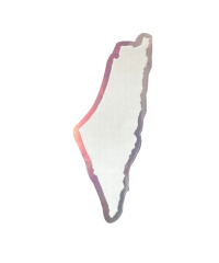 Sticker mapa palestina - blanco