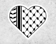 Sticker corazón Kheffiyeh