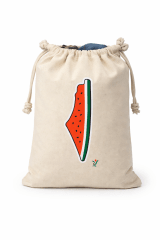 Bolsa de tela tipo saco mapa sandía