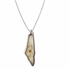 Collar mapa palestina liso transparente