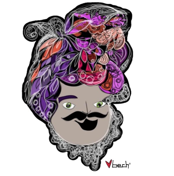 Polera Fakir con turbante de Bechara Baroudi2