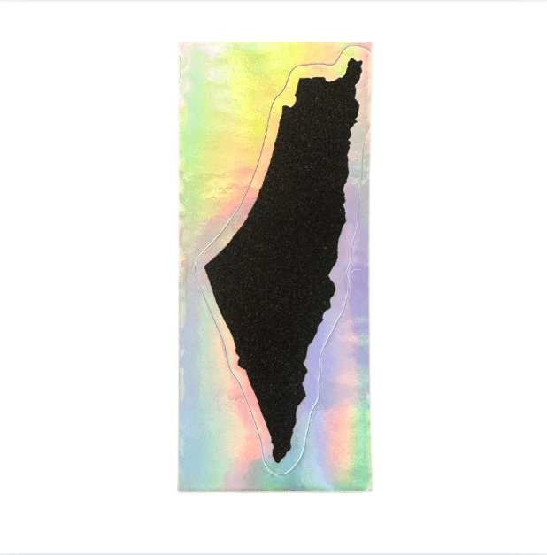 Sticker mapa palestina - negro2