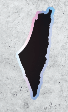 Sticker mapa palestina - negro3