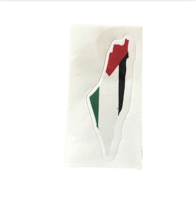 Sticker mapa bandera palestina2