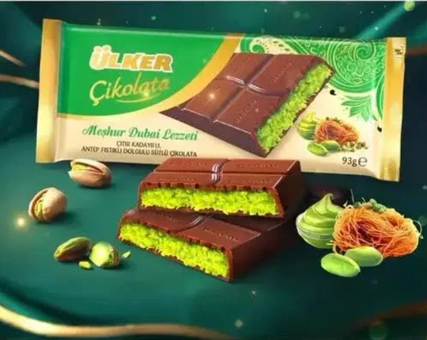 Barra de Chocolate Ulker Dubai con Pistacho de 93 g2
