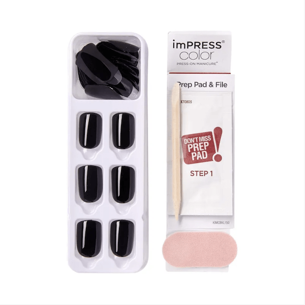 Uñas imPRESS color all black2