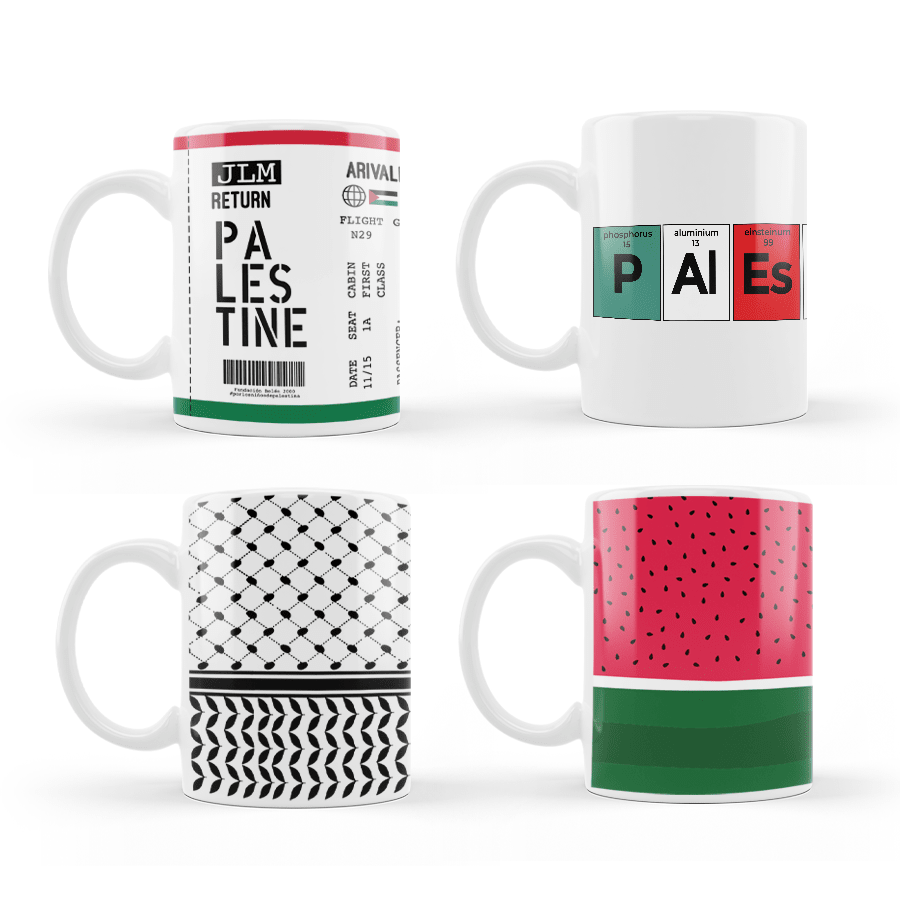 Pack 4 tazones identidad palestina 0