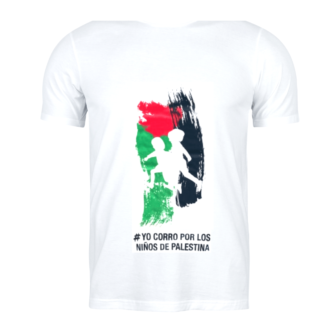 Polera Yo Corro por los niños de Palestina Mujer2