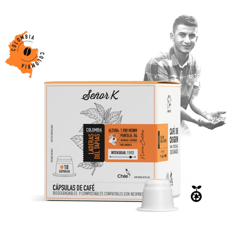 Cápsulas de café Laderas Del Tapias tueste alto 0