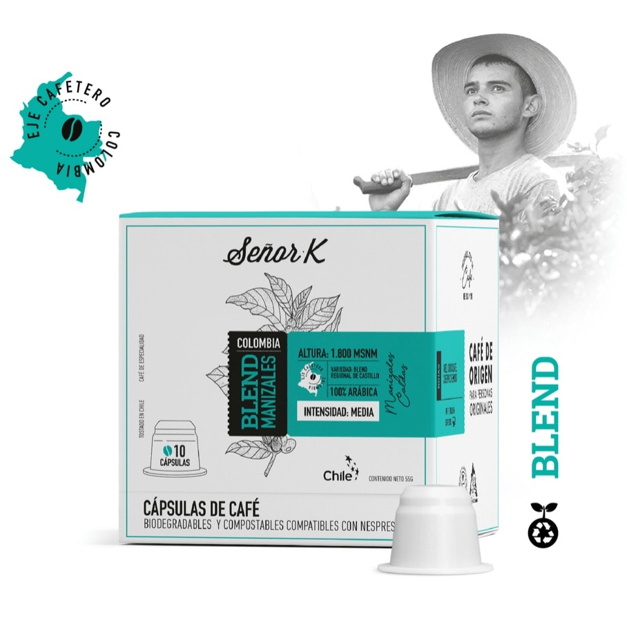 Cápsulas de café Blend Manizales tueste medio 1