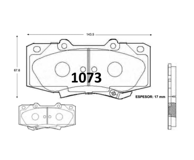 PASTILLA DE FRENO TOYOTA HILUX  4X4 DEL