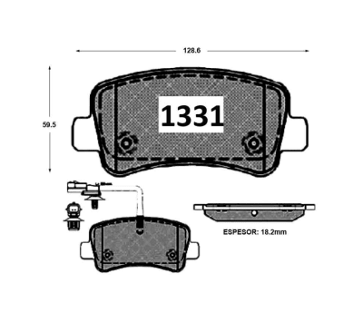 PASTILLA DE FRENO RENAULT MASTER III AUTOBUS TRAS