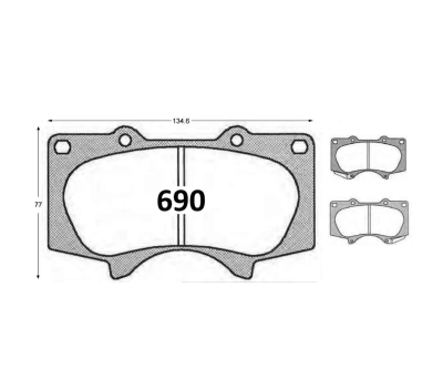 PASTILLA DE FRENO TOYOTA 4RUNNER HILUX  DEL