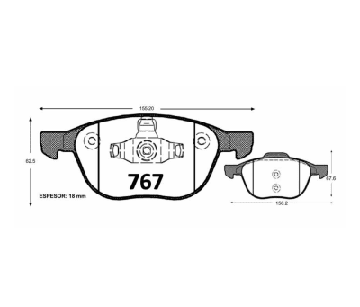PASTILLA DE FRENO MAZDA 3 FORD FOCUS  VOLVO S40  DEL