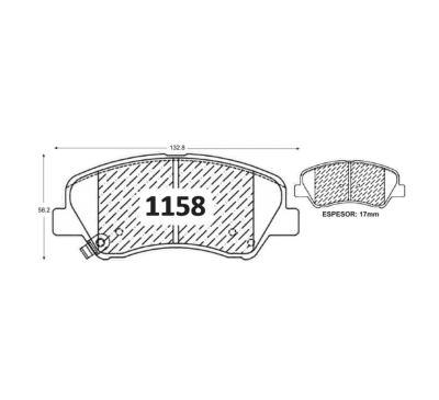 PASTILLA DE FRENO HYUNDAI ACCENT KIA RIO V DEL