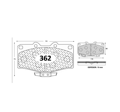PASTILLA DE FRENO TOYOTA HILUX 4 WD