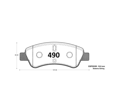 PASTILLA DE FRENO PEUGEOT PARTNER 307 206 CITROEN C2 C3 C4 XSARA