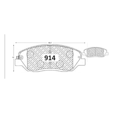PASTILLA DE FRENO HYUNDAI SANTE FE SSANGYONG KORANDO KIA SORENTO DEL