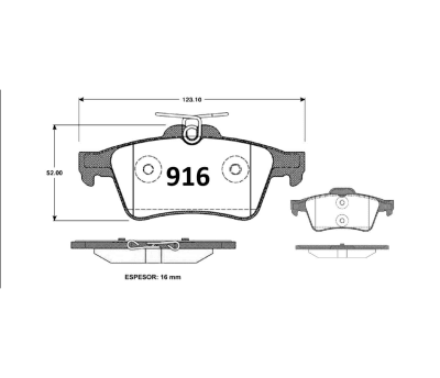 PASTILLA DE FRENO MAZDA 3 VOLVO S40 V50 C70 OPEL VECTRA PEUGEOT 508 SAAB 9-3 OT TRAS