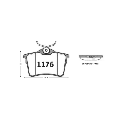 PASTILLA DE FRENO PARTNER BERLINGO PEUGEOT 308 TRAS 