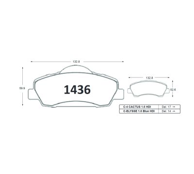 PASTILLA DE FRENO CITROEN C-4 CACTUS PEUGEOT  301 